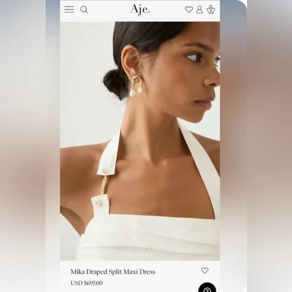 AJE Mika Draped Split Maxi Dress - Picture 4 of 7